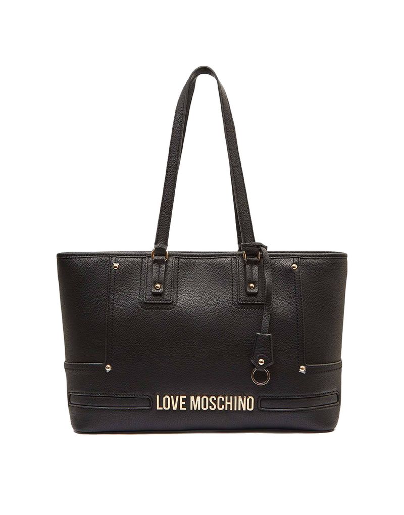 Resbaladizo Plano Dime Bolso Bag Love Moschino Negro Mujer