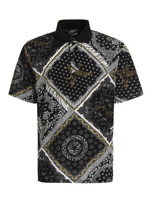 Polo Just Cavalli estampado completo para hombre