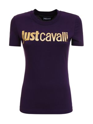 Camiseta t-shirt Just Cavalli marca alto relieve al frente mujer