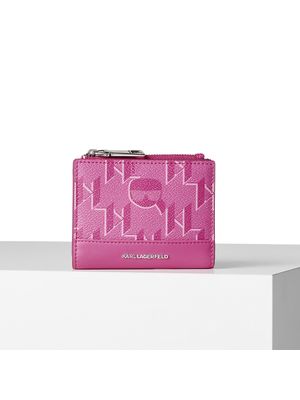 Tarjetero Karl Lagerfeld con detalle de letras en relieve para mujer