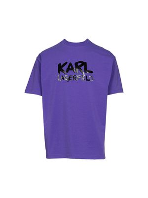Camiseta t-shirt Karl Lagerfeld con estampado de letras del logotipo para hombre