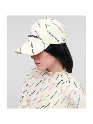 Gorra Karl Lagerfeld con detalles coloridos del logotipo para mujer