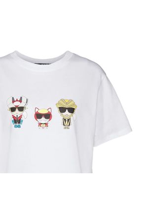 Camiseta Karl Lagerfeld con motivos de karl ikonik y choupette para mujer