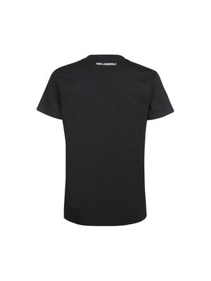 Camiseta Karl Lagerfeld con figura Karl iconic en pedrería para mujer