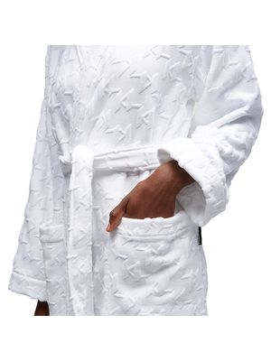 Bata de baño Karl Lagerfeld en algodón con monograma en relieve para mujer