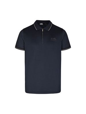 Polo Karl Lagerfeld con cierre de cremallera y logo de marca impreso lateral izquierdo para hombre