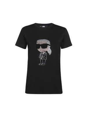 Camiseta Karl Lagerfeld Ikonik con logotipo frontal destacado para mujer
