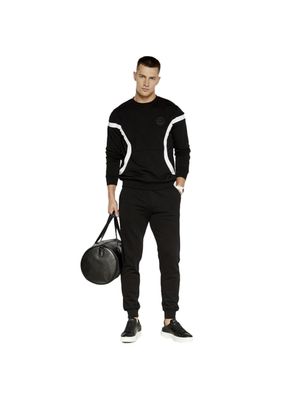 Sudadera Karl Lagerfeld con cuello redondo y líneas blancas para hombre