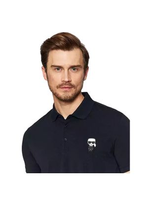 Polo Karl Lagerfeld con cuello clásico y logo en relieve para hombre