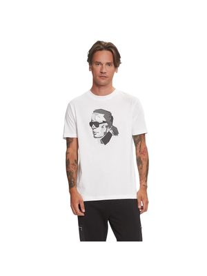 Camiseta Karl Lagerfeld con estampado frontal del diseñador para hombre