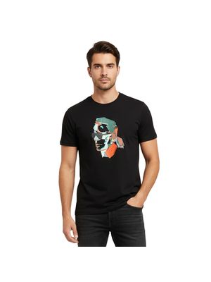 Camiseta Karl Lagerfeld con estampado frontal del diseñador para hombre