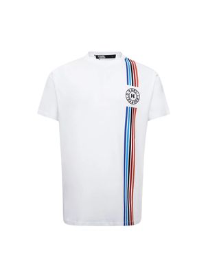 Camiseta Karl Lagerfeld con franjas laterales y logotipo estampado para hombre