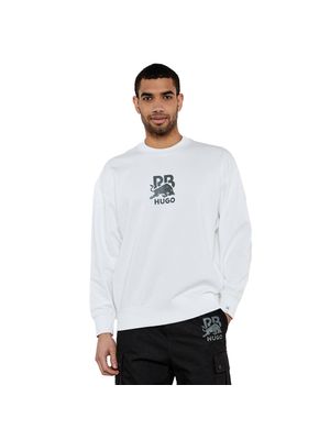 Sudadera extragrande Hugo con estampado Red Bull y cuello redondo para hombre