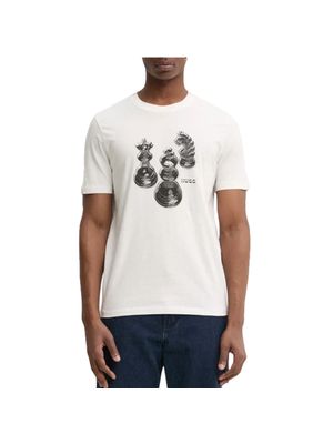 Camiseta Hugo con estampado de piezas de ajedrez para hombre