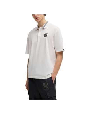 Polo Hugo con cuello clásico y logotipo estampado para hombre