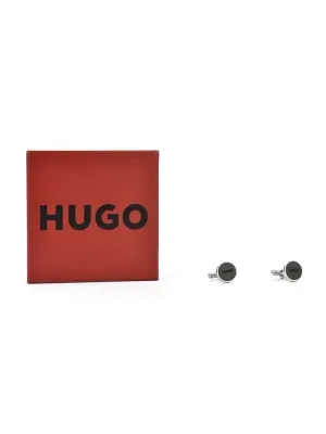 Mancuernillas Hugo redondas en acero inoxidable para hombre