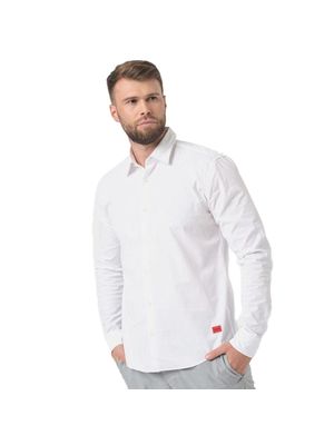 Camisa HUGO de manga larga con logo inferior para hombre