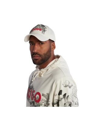 Gorra HUGO en tejido técnico con logo frontal para hombre