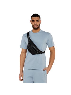 Riñonera Hugo con cierre de cremallera y logo frontal para hombre