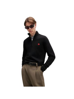 Sweater Hugo con cremallera corta y logotipo bordado para hombre