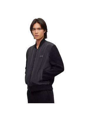 Chaqueta bomber Hugo con cierre frontal y logotipo en relieve para hombre