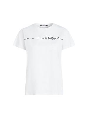 Camiseta Karl Lagerfeld con logotipo bordado en el pecho para mujer