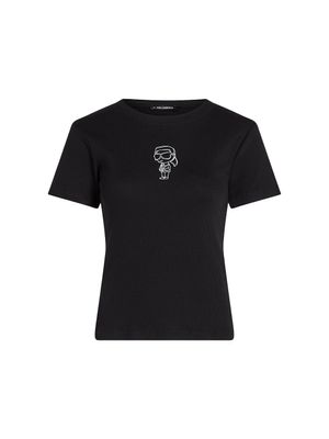 Camiseta Karl Lagerfeld con estampado de personaje icónico para mujer