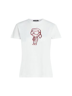 Camiseta Karl Lagerfeld con estampado de personaje icónico para mujer