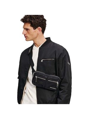 Bolso Karl Lagerfeld tipo riñonera con múltiples bolsillos para hombre