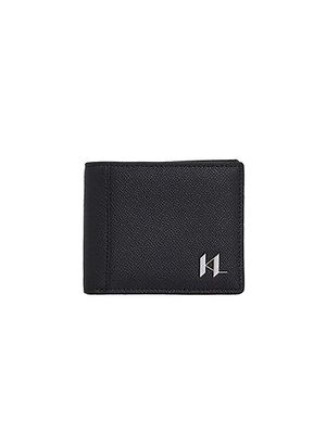 Tarjetero Karl Lagerfeld KL con placa metálica en cuero vacuno para hombre