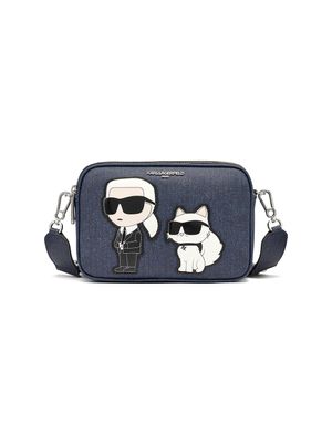 Cartera Karl Lagerfeld azul con diseño Karl & Choupette para mujer