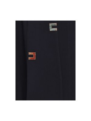 Blusa Elisabetta Franchi con escote en V y detalles joya frontales para mujer