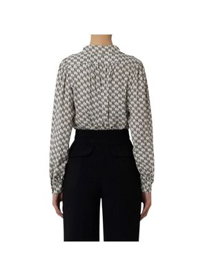 Blusa Elisabetta Franchi con estampado geométrico y detalle de cadena para mujer