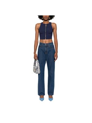 Blusa Elisabetta Franchi sin mangas con cierre frontal y diseño estructurado para mujer