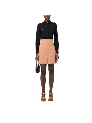 Blusa Elisabetta Franchi tipo camisa con bolsillos frontales y botones joya para mujer