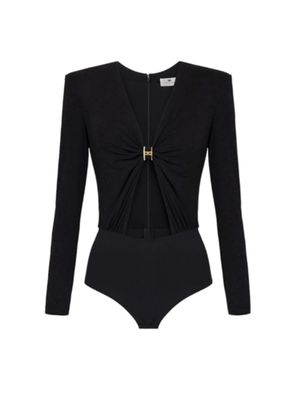 Body Elisabetta Franchi con escote profundo y detalle metálico para mujer