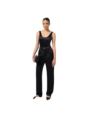 Body Elisabetta Franchi de tirantes anchos con escote amplio y diseño minimalista para mujer