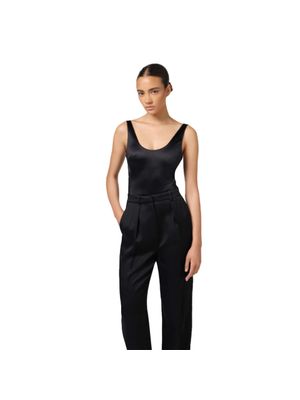 Body Elisabetta Franchi de tirantes anchos con escote amplio y diseño minimalista para mujer