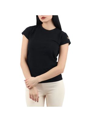 Camiseta Elisabetta Franchi básica de algodón para mujer