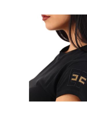Camiseta Elisabetta Franchi básica de algodón para mujer