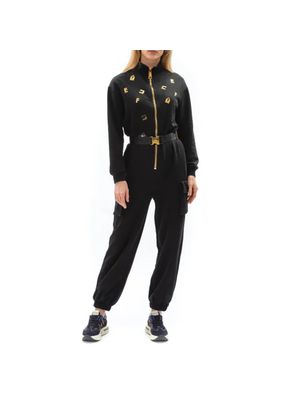 Enterizo Elisabetta Franchi con cierre frontal y detalle de letras doradas para mujer