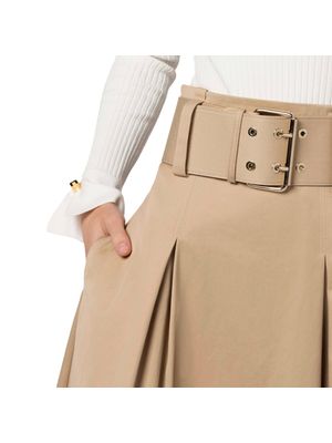 Falda Elisabetta Franchi midi con cinturón ancho y silueta fluida para mujer