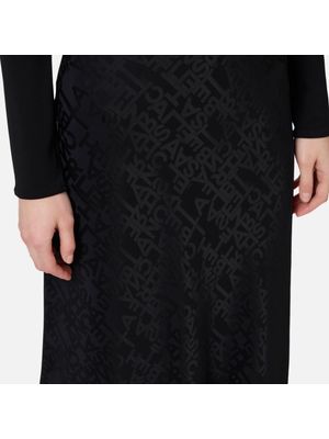 Falda Elisabetta Franchi midi evasé con textura jacquard y caída elegante para mujer