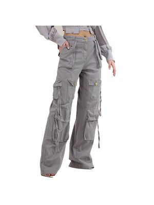 Jean Elisabetta Franchi cargo de tiro medio con bolsillos utilitarios para mujer