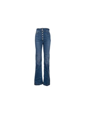 Jean Elisabetta Franchi de tiro alto con botonadura frontal y silueta acampanada para mujer