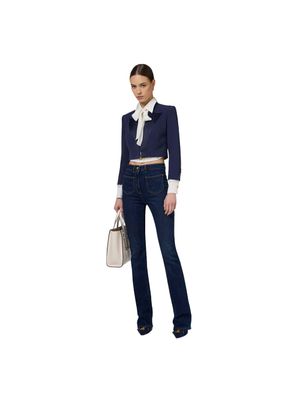 Jean Elisabetta Franchi flare de tiro alto para mujer