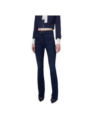 Jean Elisabetta Franchi flare de tiro alto para mujer