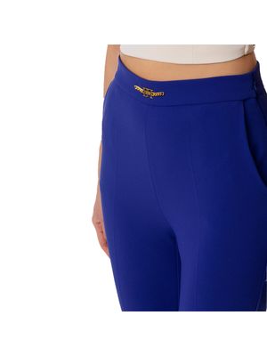 Pantalón Elisabetta Franchi azul rey de corte recto para mujer