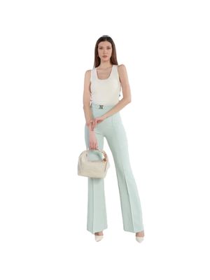 Top Elisabetta Franchi de punto con laterales de logo para mujer