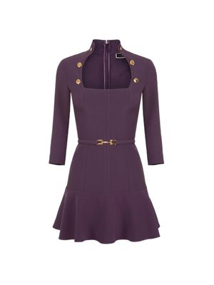 Vestido Elisabetta Franchi corto entallado con botones decorativos y diseño estructurado para mujer